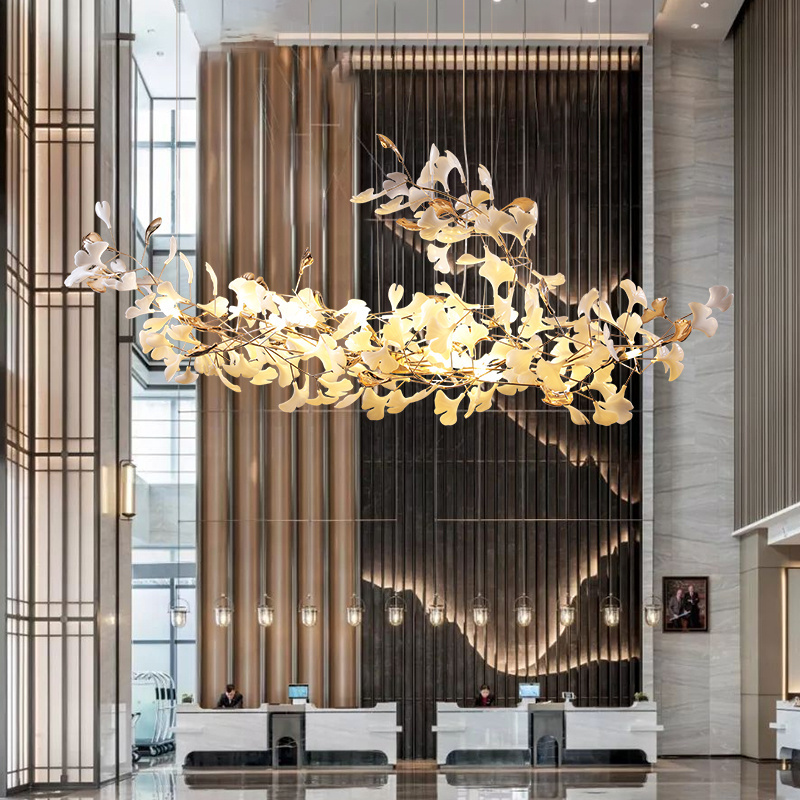 Modern Indoor Hotel Lobby Villa Dining Room Decoration Lighting Large Project Luxury Custom Ceiling Chandelier