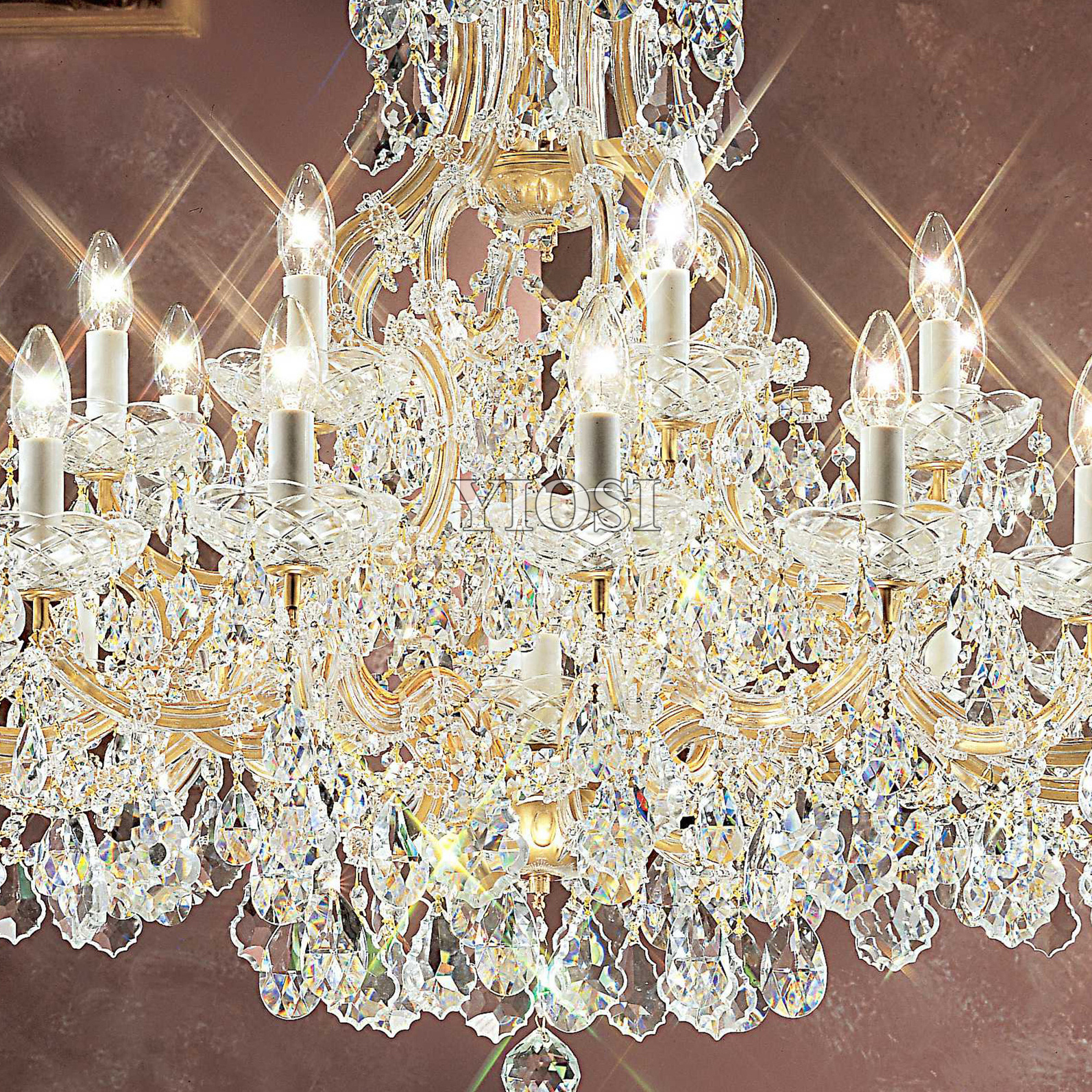 European Style Decoration Classic Interior Lighting Wedding Lobby Living Room Dining Table Exquisite Big K9 Crystal Chandelier