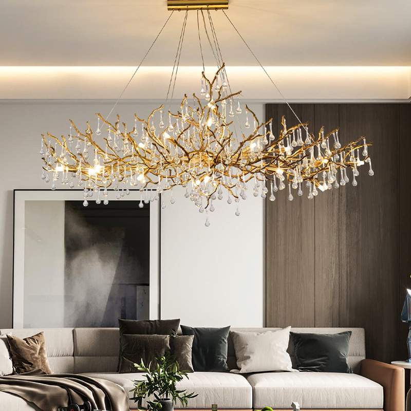 New Product Modern Indoor Living Room Dining Room Decoration Pendant Lighting Large Project Luxury Custom Ceiling Chandelier