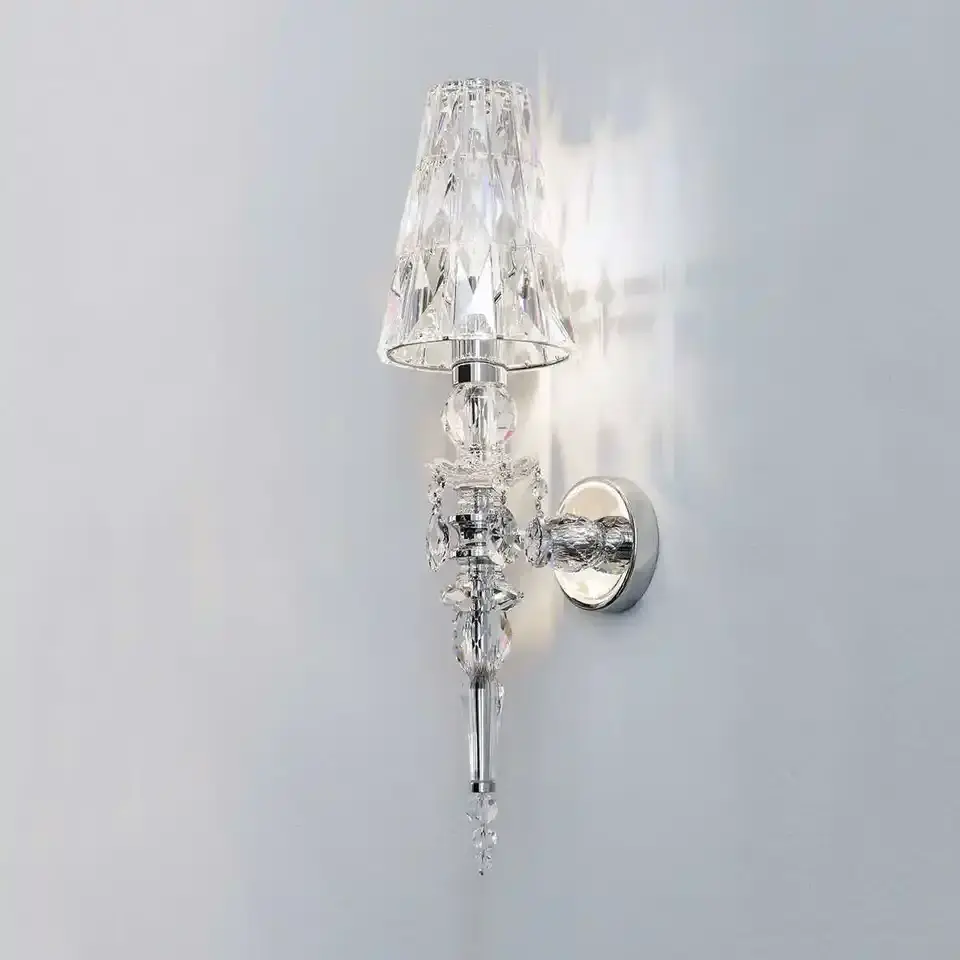 Modern Nordic Style Wireless Wall Sconce Interior Decorative Lighting Living Room Bedroom Bedside Led Crystal Wall Lights