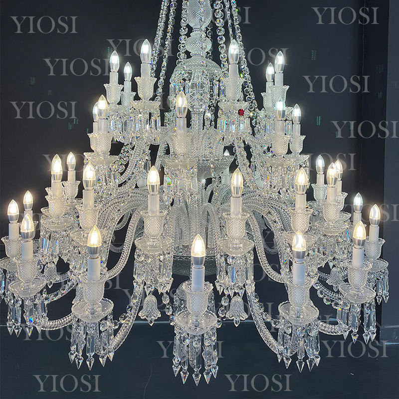 French Style Romance Design Elegant Luxury Crystal Metal Hotel Decorative Art Chandelier Antique Retro Living Room Lighting