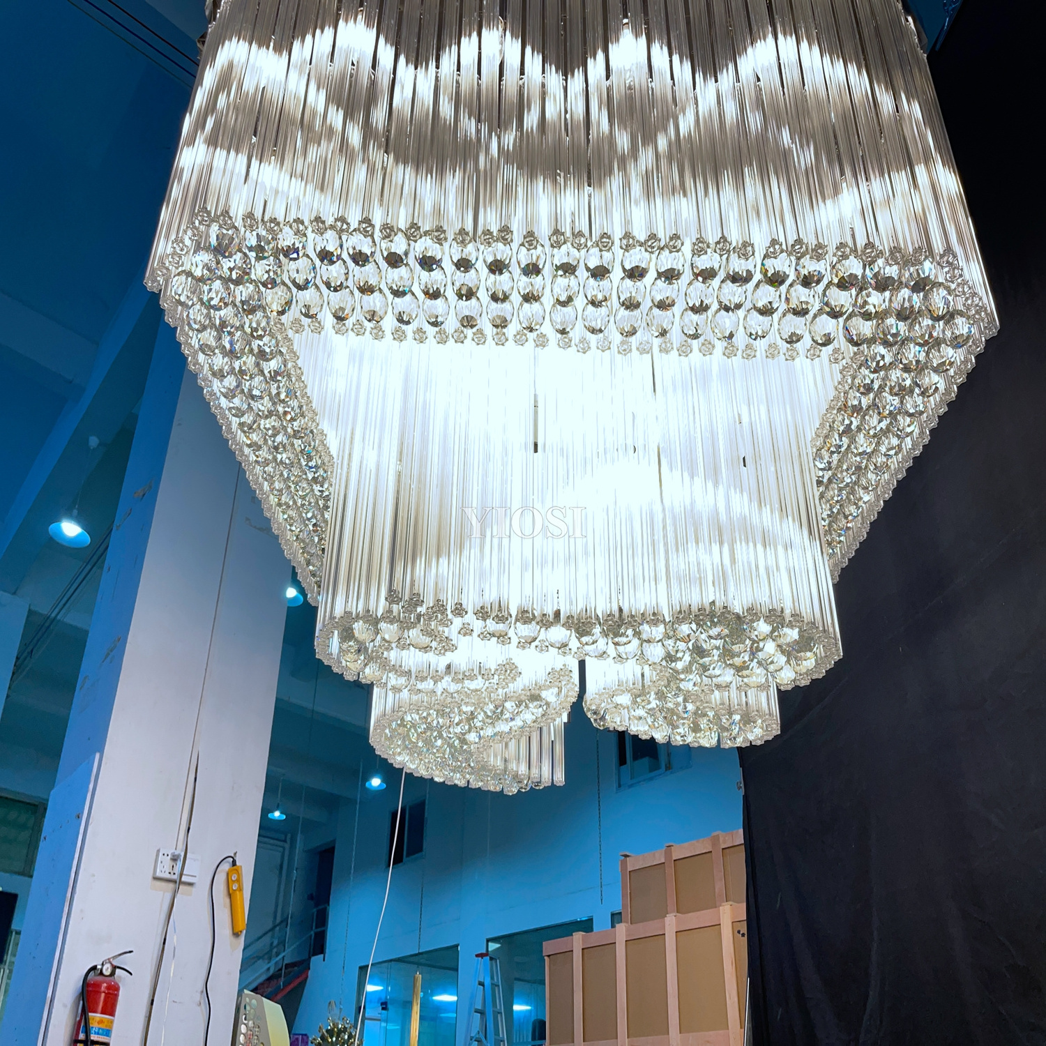 Custom Hotel Engineering Lighting Luxury Large Hotel Lobby Chandelier Big Project Crystal Chandelier Pendant Lights