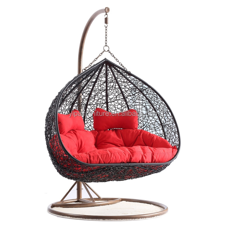 double desgin garden hanging egg swing chair outdoor indoor patio swing chair hanging