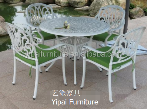 Cast aluminum garden outdoor furniture chair and table patio Cast aluminum garden furniture