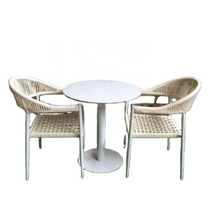 Outdoor table and chair combination patio garden terrace small tea table three piece set  modern contracted outdoor chair