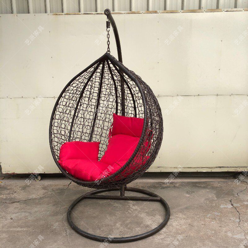 China Guangdong factory wholesale patio egg swings Outdoor Garden Patio Swing Chairs Metal hotel swing chairs handing basket