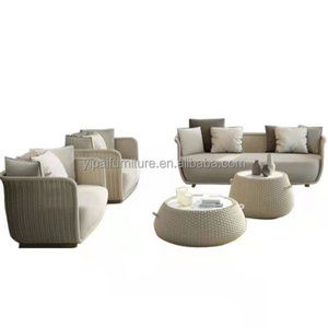 Modern Luxury Outdoor Teak Furniture Waterproof Fabric Comfortable Modular Sofa Set rattan  outdoor furniture