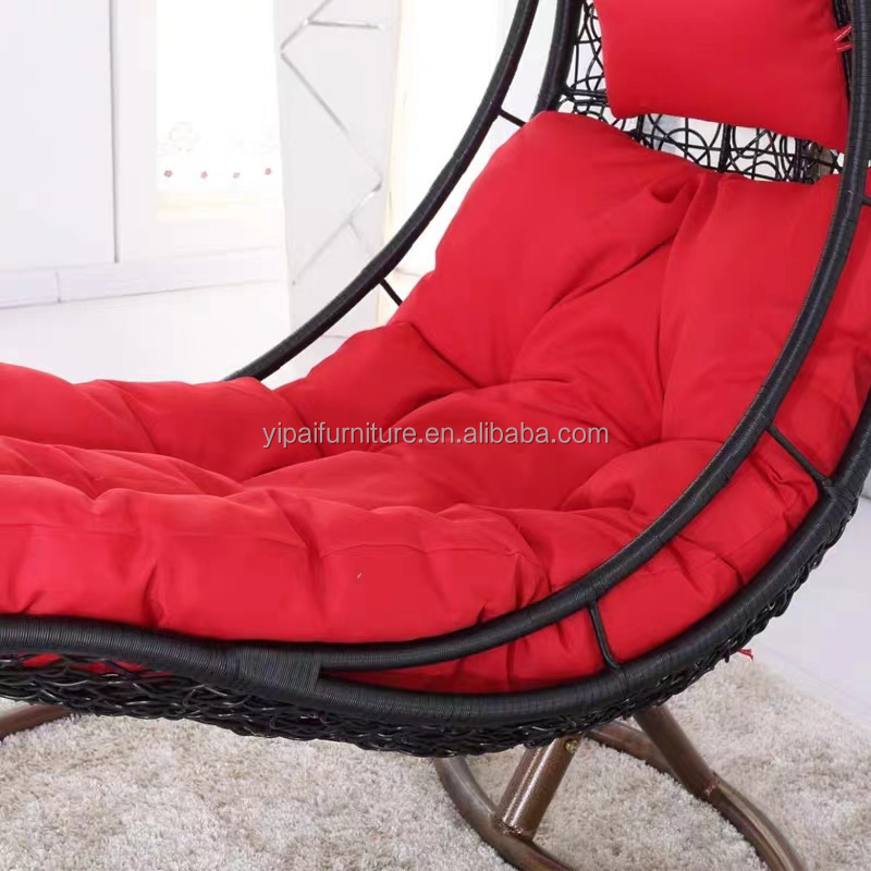 Outdoor furniture Indoor wicker rattan garden Adult garden swing Swing chair with metal support