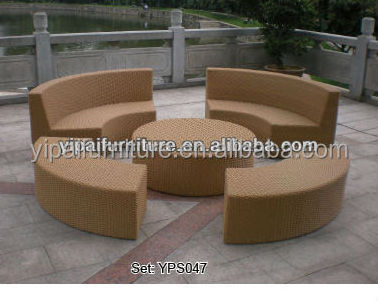 round shape living room furniture outdoor living room sofa  outdoor furniture