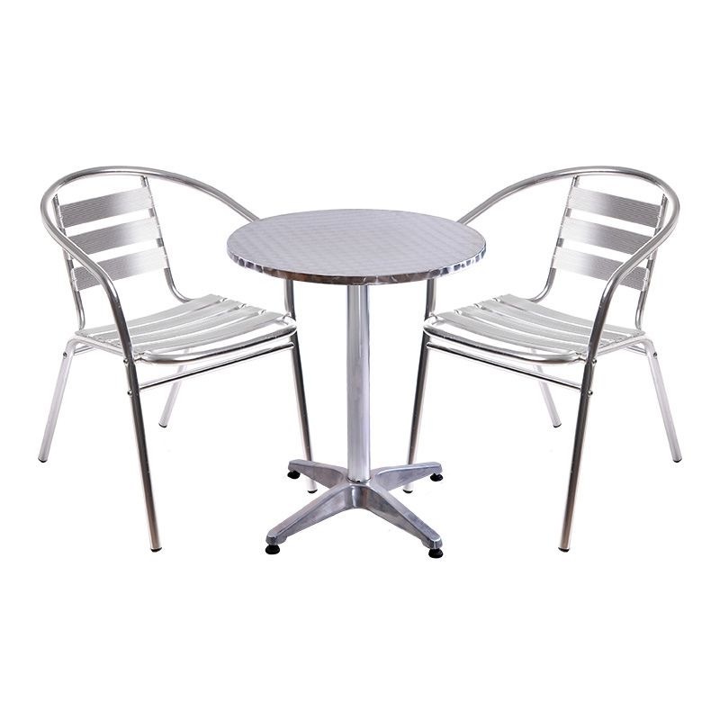 coffee table and chairs set Aluminum 3 Piece Outdoor Furniture Bistro Set Balcony Chair Patio Table Set