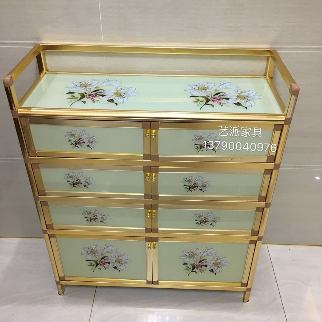 aluminum cabinet  GLASS kitchen furniture modern shoe cabinet  office home storage cabinet