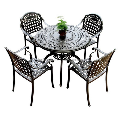 Cast aluminum garden outdoor furniture chair and table patio Cast aluminum garden furniture