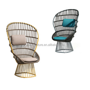 Outdoor rattan high back lounge  garden chair outdoor patio furniture