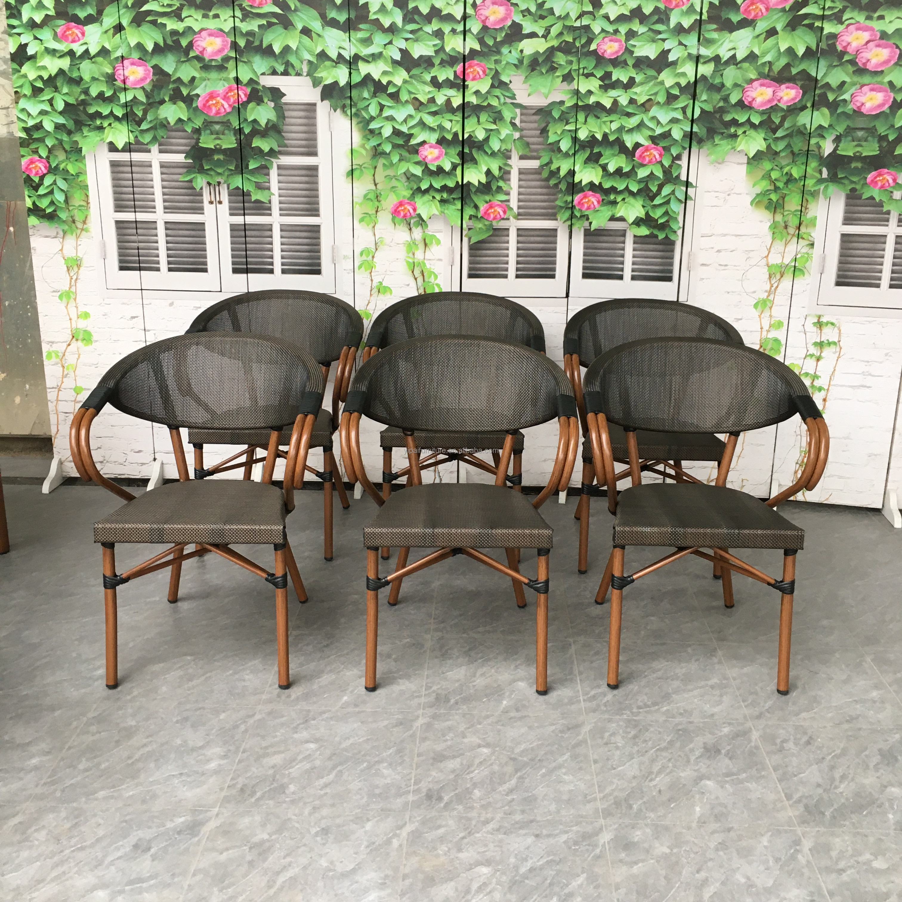 5 PCS Outdoor garden set patio cafe/dining rattan wicker chair  glass top coffee table  garden set