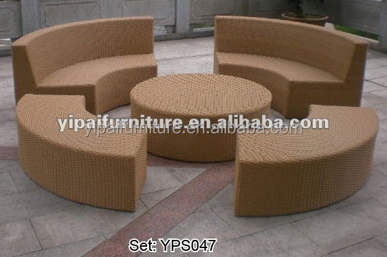 round shape living room furniture outdoor living room sofa  outdoor furniture