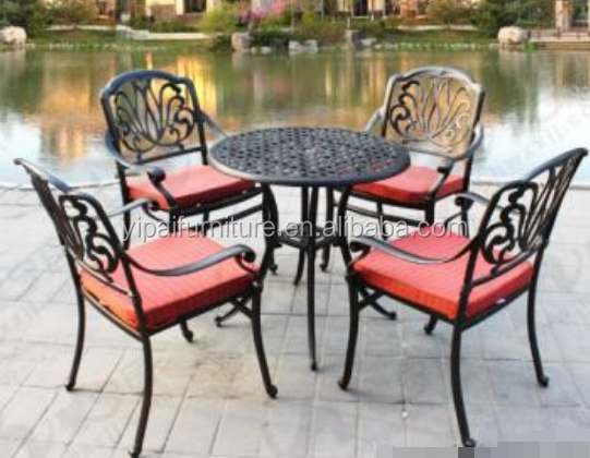 Cast aluminum garden outdoor furniture chair and table patio Cast aluminum garden furniture