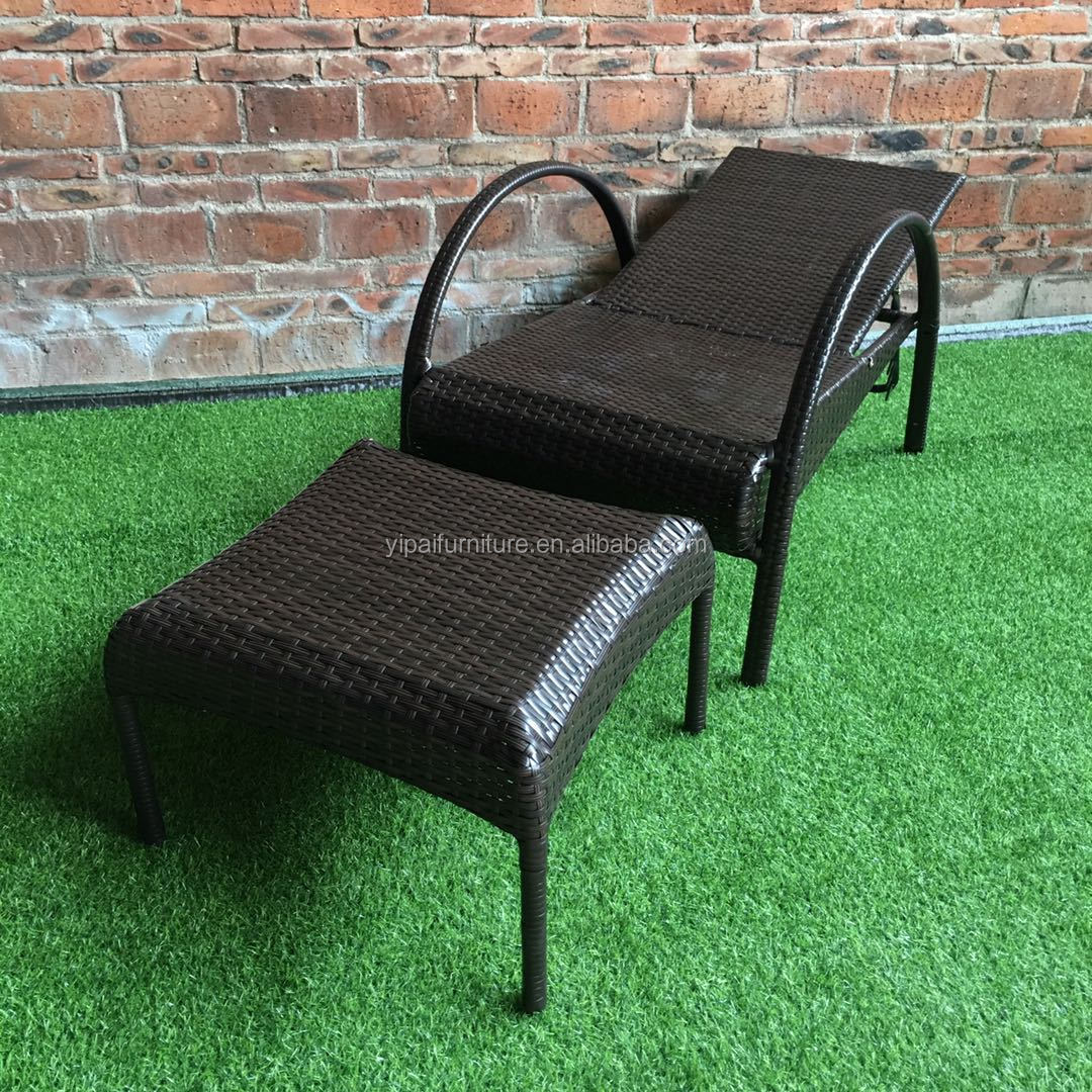 Outdoor swimming pool lounge chair Lounge chair Hotel balcony outdoor folding bed siesta chair rattan  furniture