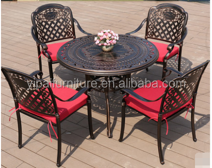 Cast aluminum garden outdoor furniture chair and table patio Cast aluminum garden furniture