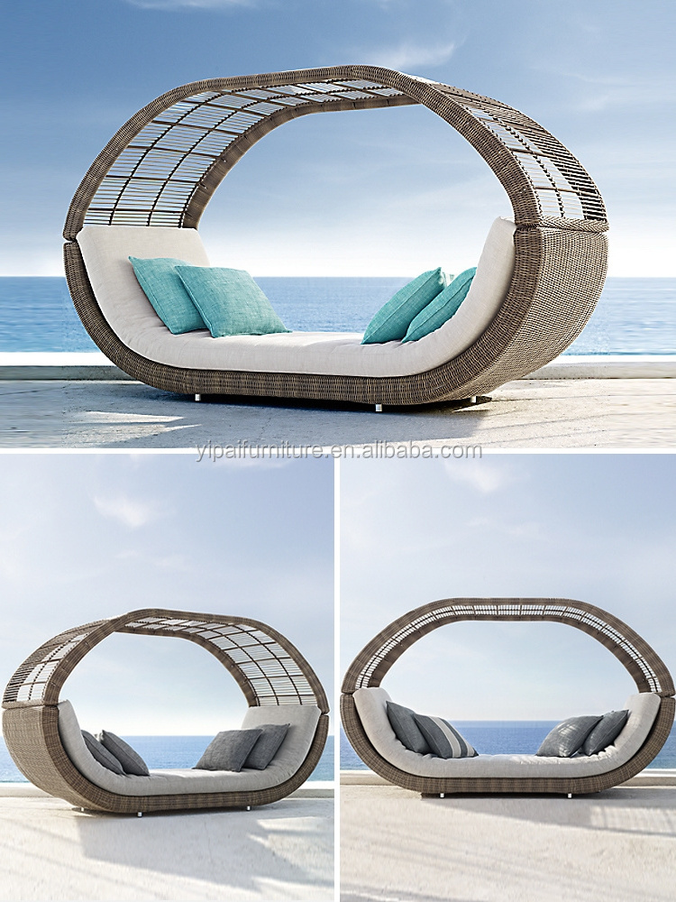 Outdoor sunshade simple creative Cayman Islands bench balcony pool Villa Hotel light luxury leisure lying bed