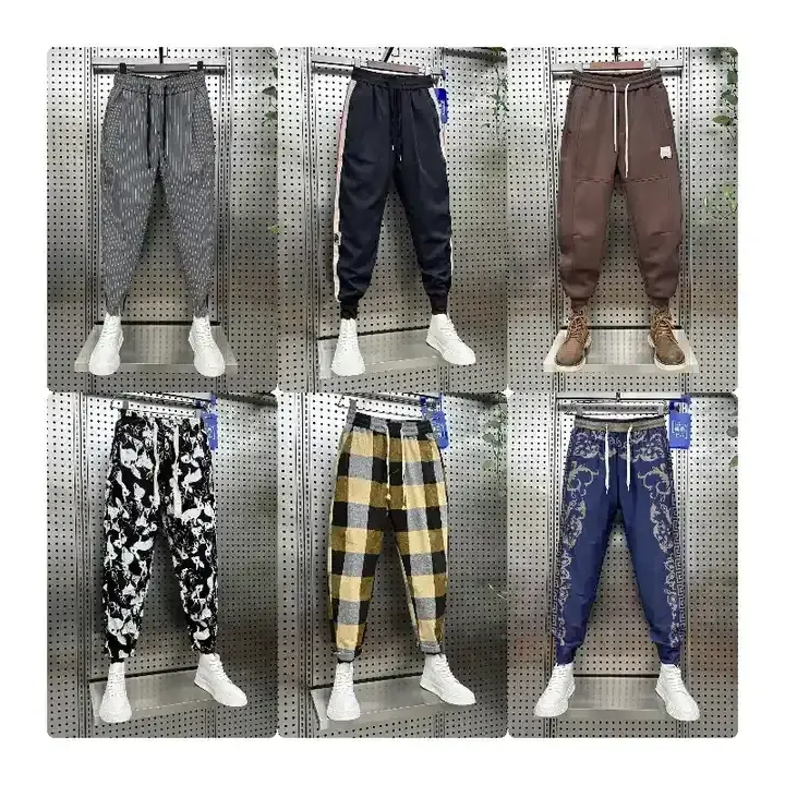 2024 Wholesale quality men's casual sportswear pants large pockets and waist straps men's jogging pants