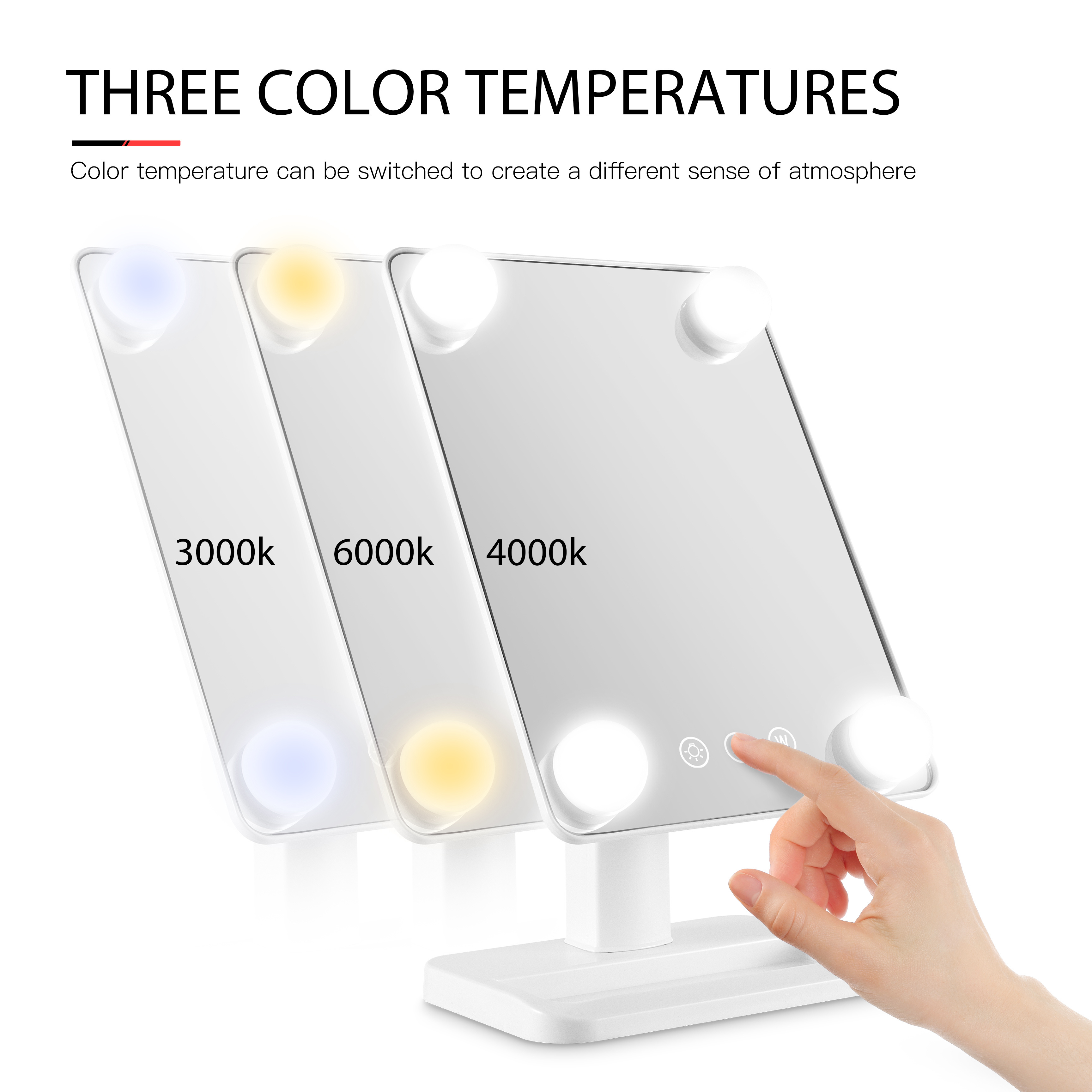 Vanity Makeup Mirror with Lights Hollywood Led Bulb Vanity Lighted Make up Mirror for GirlsTable Desk Top Lights for Dressing