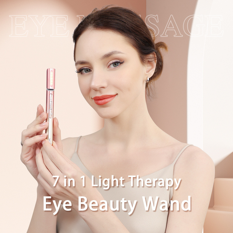 7 Colors Led Facial Light Therapy Skin Care Wand red blue light therapy Eye Beauty Wand EMS Face Massager Rejuvenation tool