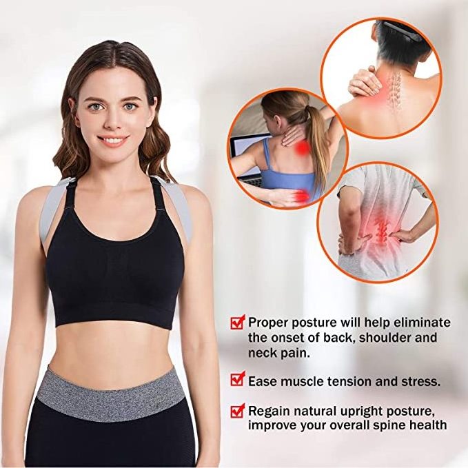 New Intelligent Adjustable Magnetic Adult Posture Correction Shoulder Back Support Smart Posture Back Shoulder Brace