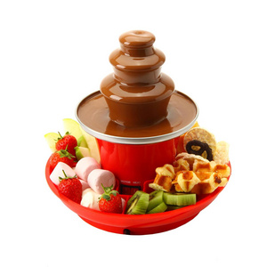 8-Ounce MINI Chocolate Fountain Machine,3-Tier Electric Melting Machine,Hot Chocolate Fondue Pot With Removal Serving Tray