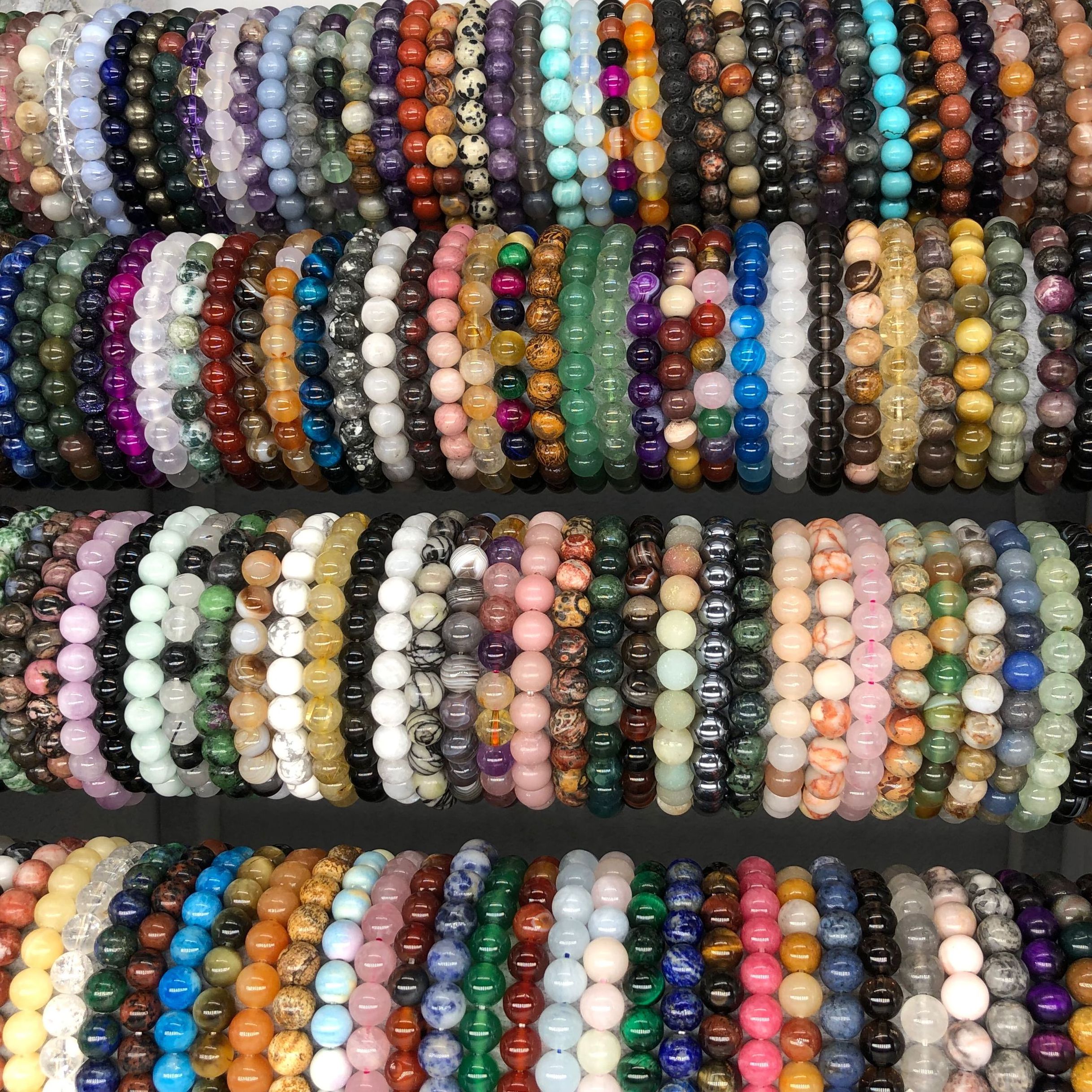 Fashion Bracelets Bangles Beads Crystal Bracelets Healing Natural Stone Bracelet 4mm 6mm 8mm 10mm 12mm Natural for Woman or Man