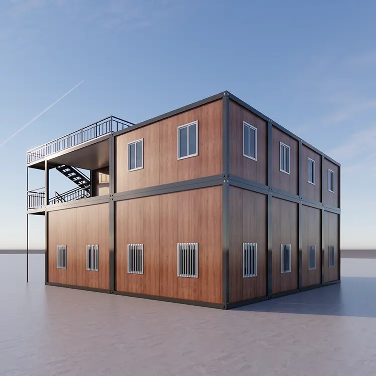 Movable Portable Mobile Home 20 Ft 40ft Flat Pack Prefab Tiny Prefab Container House With Optional Balcony Stairs