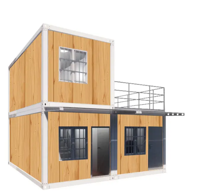 Movable Portable Mobile Home 20 Ft 40ft Flat Pack Prefab Tiny Prefab Container House With Optional Balcony Stairs