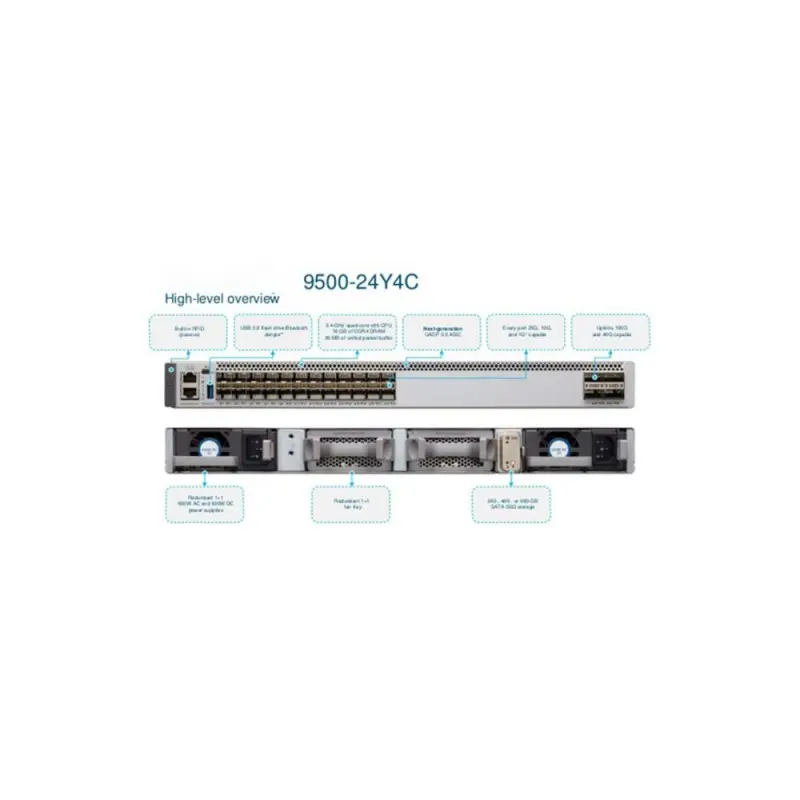 Ciscos 9500 Series high performance 24 port 1 10 25G switch NW Ess License C9500-24Y4C-E