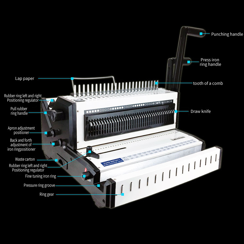 3 in 1 binding  machine wire o and comb  binding machine