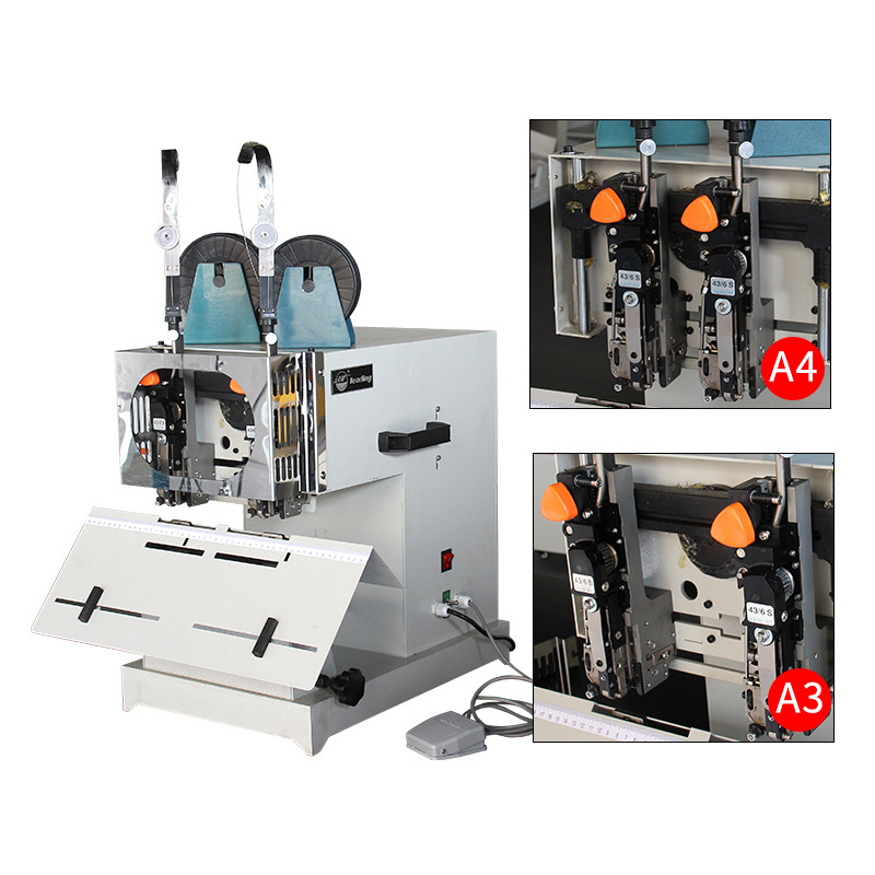 double head wire stitching binding machine book stitching machine  Desktop Saddle Wire Stitching Paper Stapler Stapling Machines