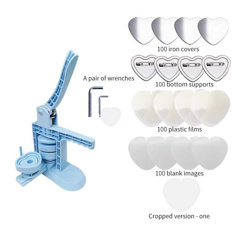 heart shaped button badge machine