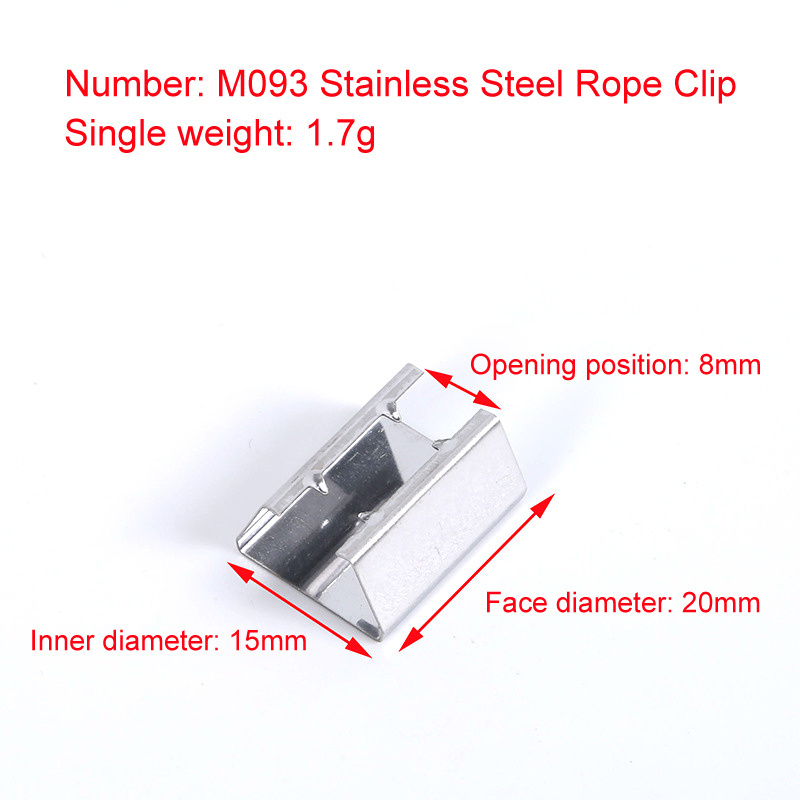 15mm factory wholesale small stainless steel metal  clip with hook for lanyard accessories