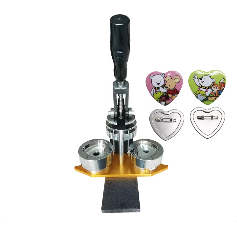 Heart shape badge maker button machine