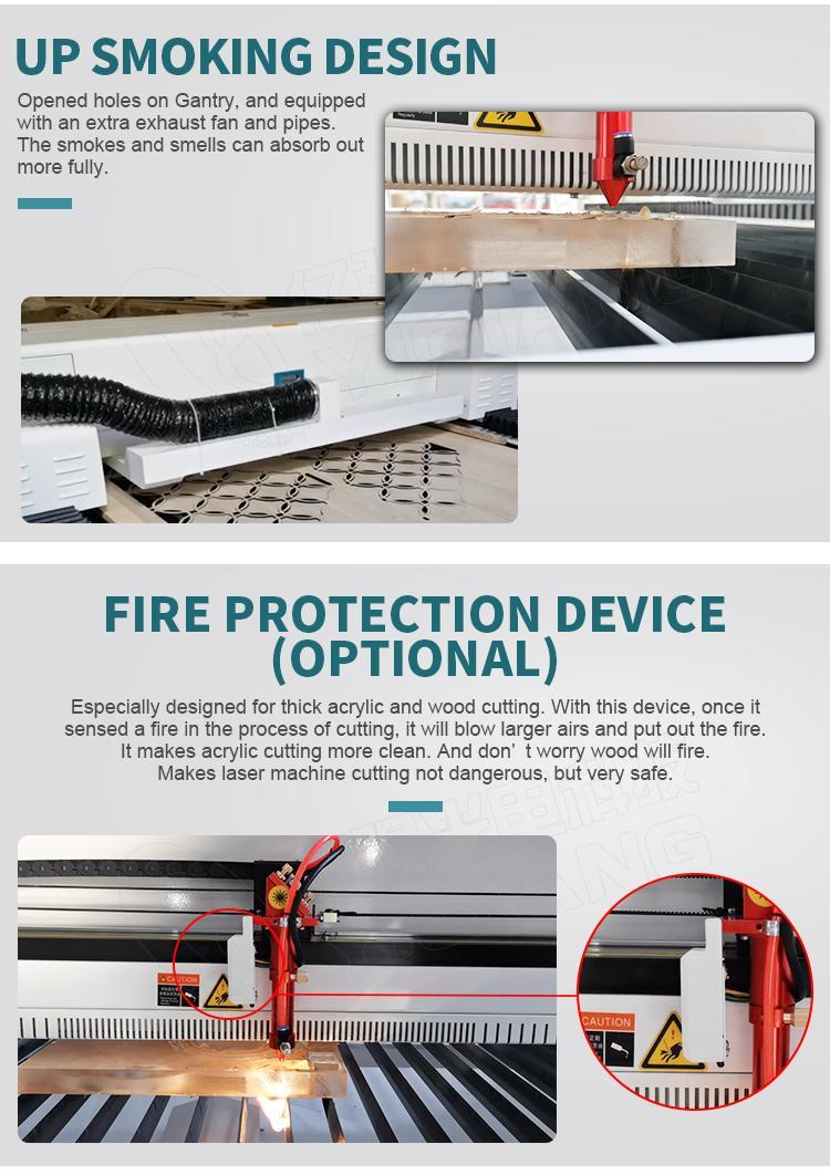 Printed Wood Acrylic Laser Cutting Machine 1325 CNC Laser Cutter Machine with CCD Camera for Contour Cutting CO2