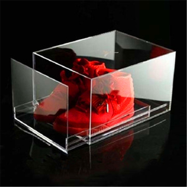 Clear shoe cases transparent acrylic shoes box Transparent shoe display box