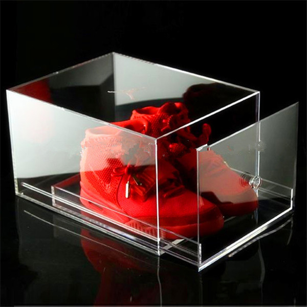 Clear shoe cases transparent acrylic shoes box Transparent shoe display box