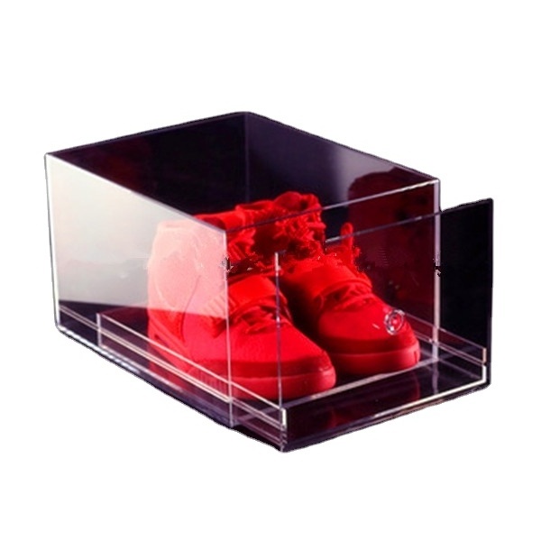 Clear shoe cases transparent acrylic shoes box Transparent shoe display box