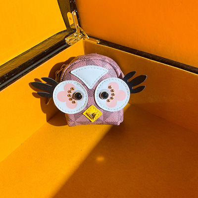 Luxury Owl Leather Coin Purse Car Key Bag Keychain Lipstick Organizer Mini Wallet Case Girls Travel Makeup Storage Holder