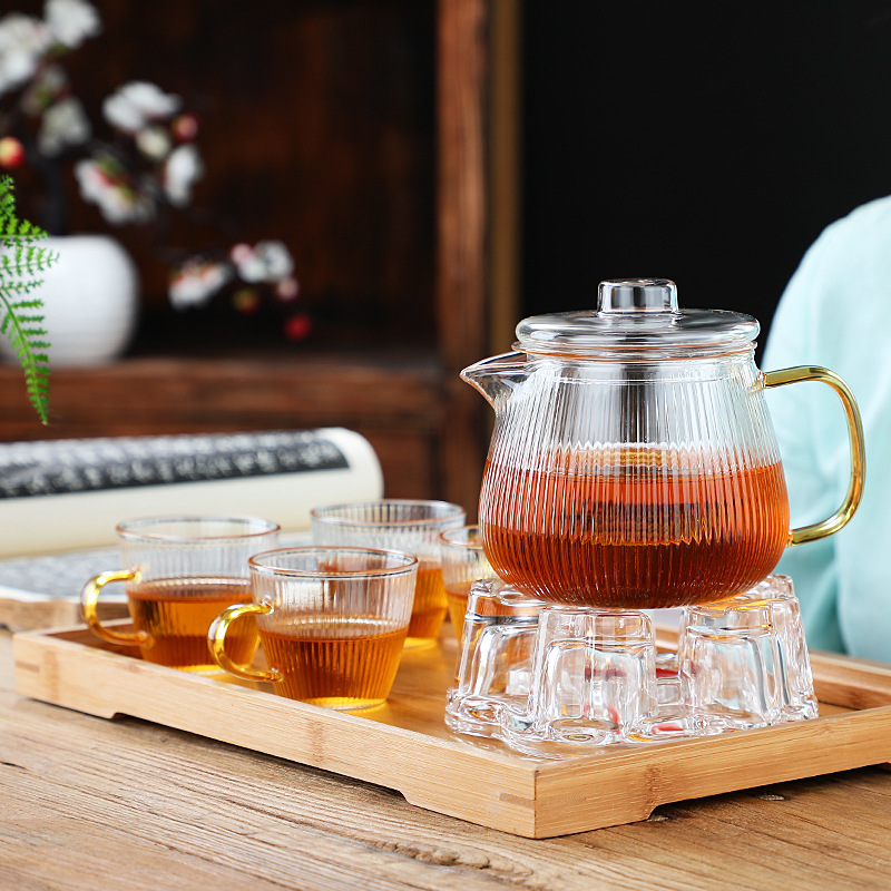 Wholesale 500ml 650ml Glass Teapot Loose Leaf Tea Kettle with Eagle Mouth and Removable Glass Filter