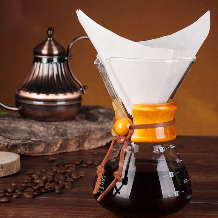 Coffee making set drip coffee pot coffee glass server with stainless steel filter