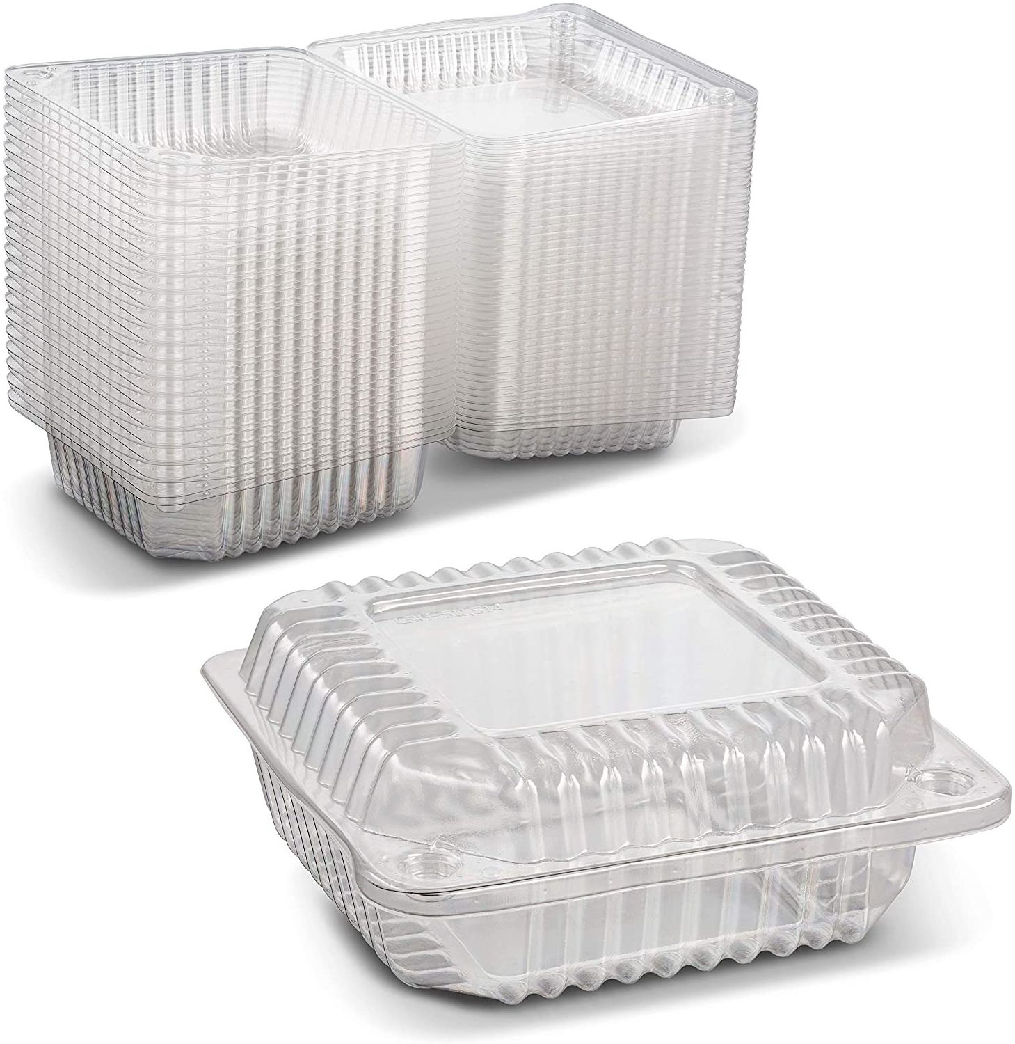 Wholesale Clear Plastic Disposable Fruit Clamshell Punnet Box Packaging Container