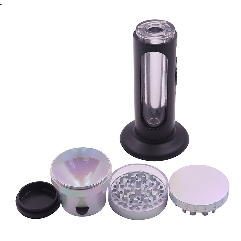 Hot Wholesale Oem Multicolor Psychedelic Manual Tobacco Grinder Light-Sensitive Zinc Alloy Herb Grinder With Cone Filler