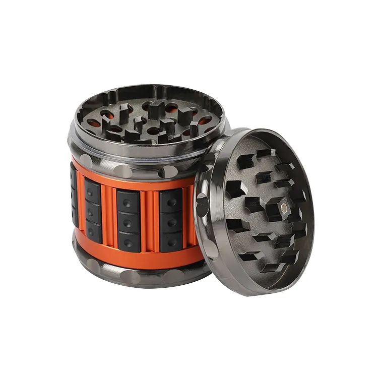 Wholesale Aluminium Spices Big Meta Herbl Grinder 63mm 4 Parts with Catcher Tobacco Grinder Crusher