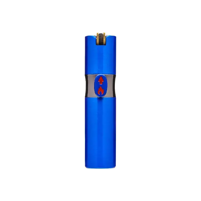 Creative Grinding wheel straight lighter Inflatable lighter portable windproof blue flame smoke lighter