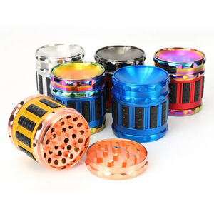 Wholesale Aluminium Spices Big Meta Herbl Grinder 63mm 4 Parts with Catcher Tobacco Grinder Crusher