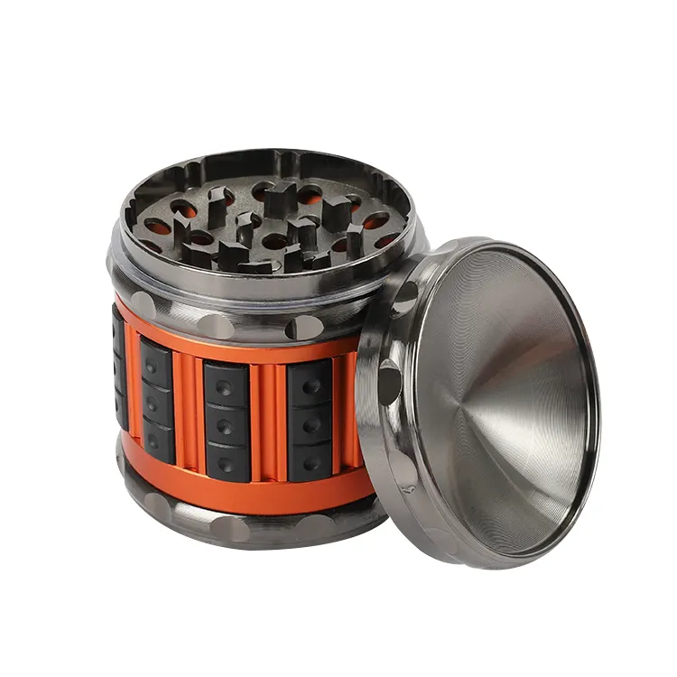 Wholesale Aluminium Spices Big Meta Herbl Grinder 63mm 4 Parts with Catcher Tobacco Grinder Crusher